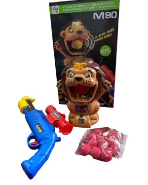 GŁODNY LEW STRZELANIE DO CELU PISTOLET KULKI GRA 6793247