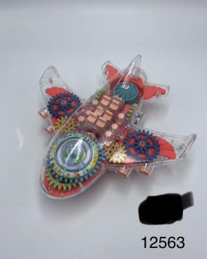 Elektryczny samolot zabawka z muzyką zasilany 6793461