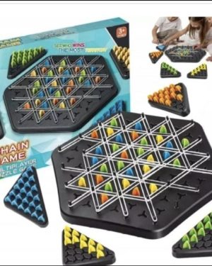 3D Triggle Gra w Trójkąty Strategiczna Gumki Recepturki Pionki gra logiczna 6793616