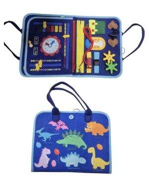 TABLICA MANIPULACYJNA Z ZEGAREM WALIZKA DO NAUKI MONTESSORI SENSORYCZNA 6793691