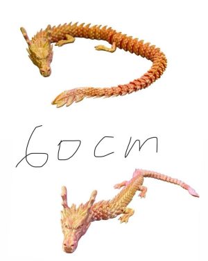 Smok Kryształowy druk 3D przegubowy ruchomy w zestawie JAJO PURPLEBLUE 6793798