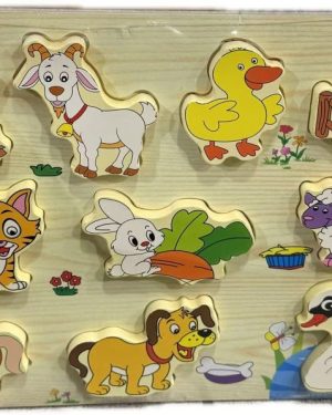 DREWNIANA KOLOROWA UKŁADANKA DLA DZIECI 6793893