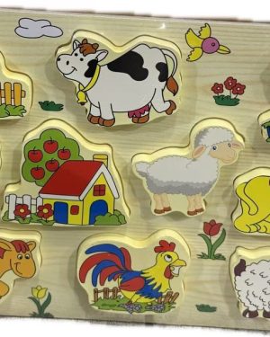 DREWNIANA KOLOROWA UKŁADANKA DLA DZIECI 6793894