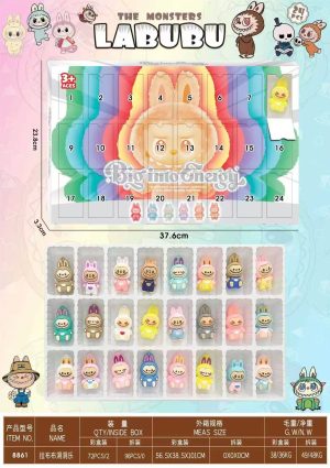 LABUBU V3 Kalendarz Adwentowy 24 Figurki - Prezent Świąteczny dla Dziecka 8558838