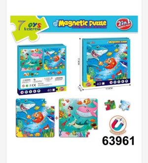 Zabawki Puzzle Magnetyczny 2in1 1147506