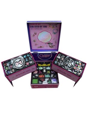 ZESTAW DO ROBIENIA BIŻUTERII BRANSOLETEK KREATYWNY DLA DZIECI DUŻY W KUFERK 1454653