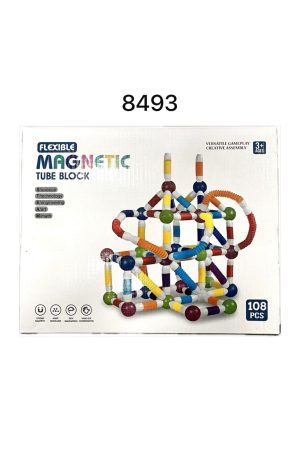 Zabawki Magnetic z Rurkamis 108PCS 8007567