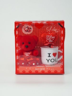 Zestaw Prezentowy Miś i Kubek z Różą na Walentynki 4578354