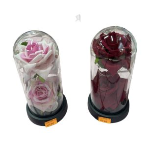 WIECZNA RÓŻA W SZKLE LED PREZENT NA WALENTYNKI 4578363
