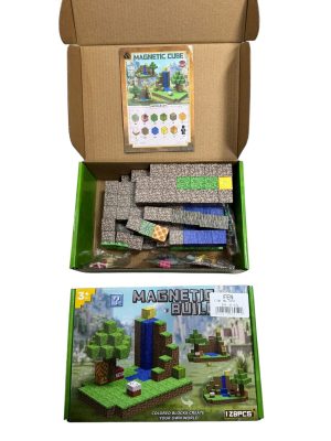 128EL KLOCKI MAGNETYCZNE BLOKI MINECRAFT DUŻY ZESTAW DLA DZIECI 4578532