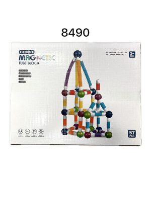 Klocki Magnetyczne z Rurkami 57 el 4578540