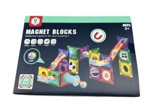 Klocki magnetyczne konstrukcyjne domek autko 40 elementów 4578557