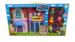 SWINKA PEPA PEPPA ZESTAW DLA DZIECI DOMEK DO ZABAWY FIGURKI ZABAWKI ZABAWKA 4578773