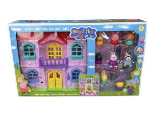 SWINKA PEPA PEPPA ZESTAW DLA DZIECI DOMEK DO ZABAWY FIGURKI ZABAWKI ZABAWKA 4578778
