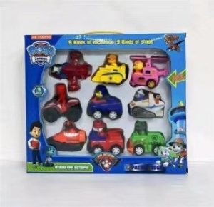 Psi Patrol autka z napędem 9 sztuk ZESTAW na PREZENT ... 7956603