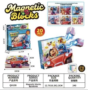 KLOCKI MAGNETYCZNE BLOKI STITCH 20PCS 1090688