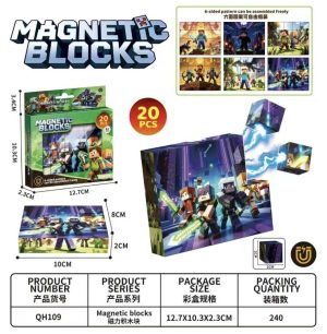 KLOCKI MAGNETYCZNE BLOKI MINECRAFT 20PCS 1090689