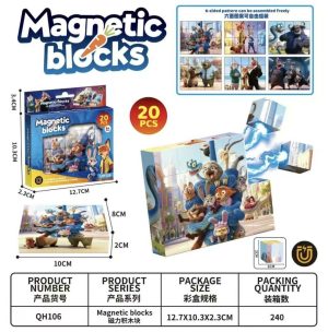 Blocuri magnetice puzzle de constructie 20PCS 1090690