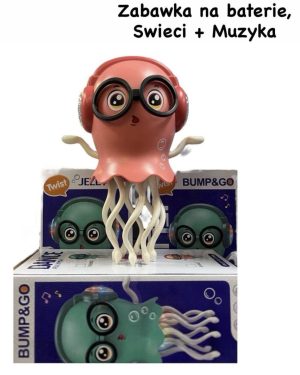 INTERAKTYWNA TAŃCZĄCA MEDUZA OŚMIORNICA ŚWIECI GRA JEŹDZI DO RACZKOWANIA 1090719