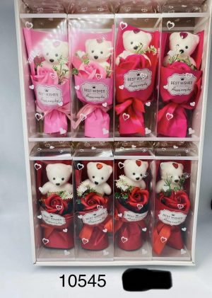 Miś z Różami w Pudełku Pachnące Róże Box Prezent Dzień Kobiet Mamy Urodziny 4418316