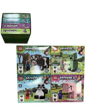KLOCKI MAGNETYCZNE  Minecraft 24el 5666424