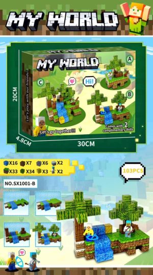 Klocki magnetyczne minecraft 103 elementów 6695970