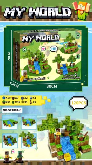 Klocki magnetyczne minecraft 120 elementów 6695971