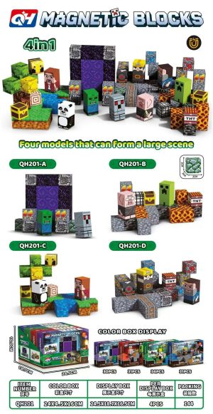 Klocki magnetyczne minecraft 31 elementów 6647152