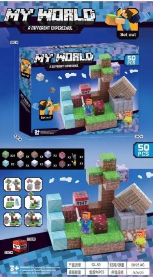 Klocki magnetyczne 50 elementów. 5084917