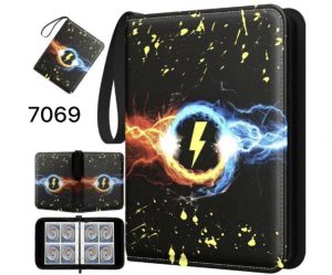 DUŻY PRZENOŚNY ALBUM KLASER SEGREGATOR NA KARTY POKEMON 400 KART ZAMEK 1970378