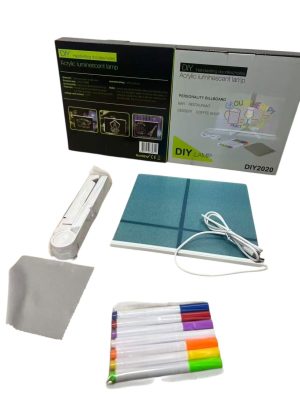 LAMPKA LED DZIECI DO RYSOWANIA TABLICA PODŚWIETLANA 20X20CM 9182282