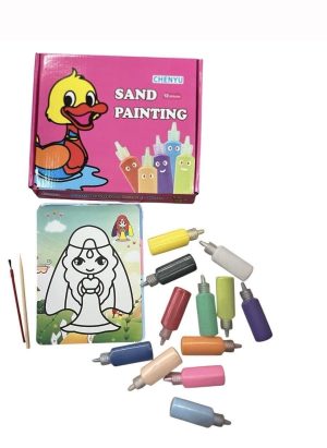 ZESTAW DO MALOWANIA PIASKIEM ZESTAW KREATYWNY SZABLONY DLA DZIECKA 6486772