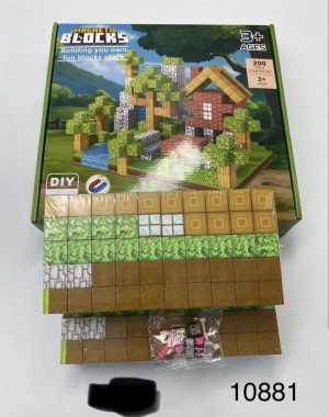 Klocki Magnetyczne Minecraft 200 Klocków + 2 Figurka 9460380