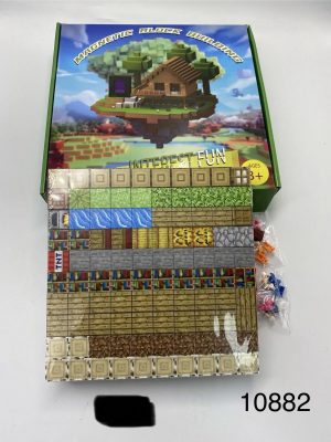 Klocki Magnetyczne Minecraft 200 Klocków + 2 Figurka 9460381