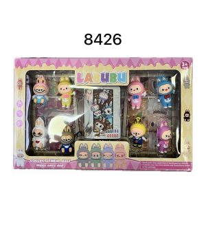 Figurki Labubu gumowe 8 szt +8 kart 6504984