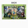 Figurki Minecraft gumowe 8szt + 8 kart 6504986