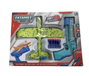 Wyrzutnia Samolotów PISTOLET NA SAMOLOT Styropianowy + 5 Rzutek 2w1 4993348