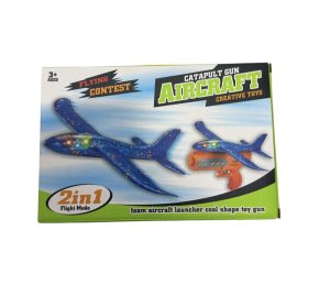 Samolot Styropianowy Wyrzutnia Pistolet Duży Szybowiec Latawiec Światła LED 4993349