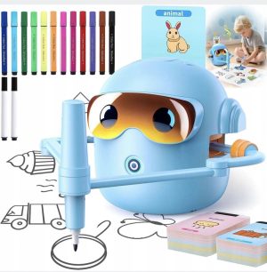 INTERAKTYWNY ROBOT DO RYSOWANIA DLA DZIECI - ZESTAW EDUKACYJNY 100 KART 2548967