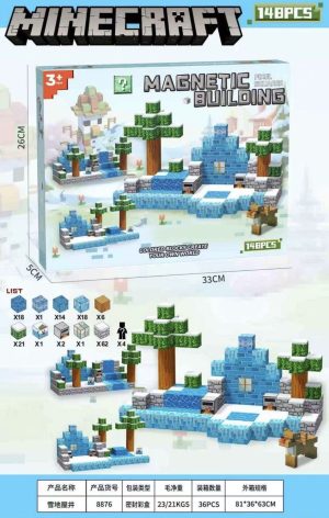 Klocki Magnetyczne bloczki PIXEL sześciany konstrukcyjne 148el 4940985