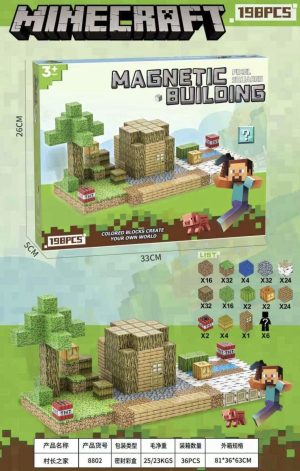 Klocki Magnetyczne bloczki PIXEL sześciany konstrukcyjne 198el 4940987