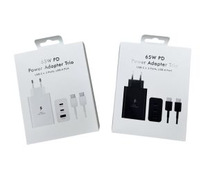 CZARNY KOLOR Szybka Ładowarka Sieciowa USB-C 65W + 1.5m Kabel 4769024