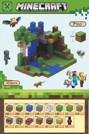 KLOCKI MAGNETYCZNE BLOKI MINECRAFT 300 SZT. 3847633