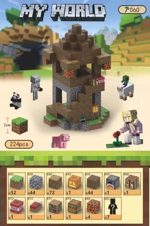 KLOCKI MAGNETYCZNE BLOKI MINECRAFT 224 SZT. 3847635