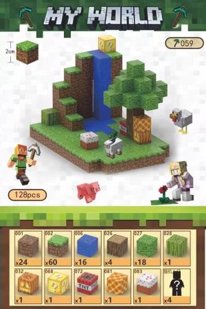 KLOCKI MAGNETYCZNE BLOKI MINECRAFT 128 SZT. 3847638