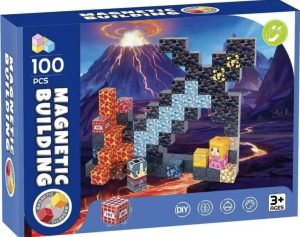 KLOCKI MAGNETYCZNE BLOKI MINECRAFT ZESTAW 100el 9174531
