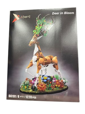 Klocki konstrukcyjne „Deer in Bloom” – artystyczna figurka jelenia 7923928