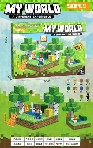 KLOCKI MAGNETYCZNE MINECRAFT DLA DZIECI 50EL SZT KOSTKI DO UKŁADANIA PREZENT 8152698