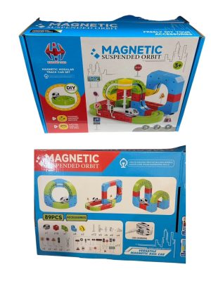 Magnetyczny Zestaw Torów Kolejowych DIY – 89 Elementy_ Interaktywne Klocki do Budowy Pociągu 4111899