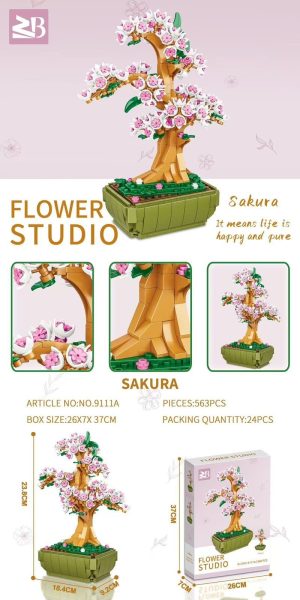 Zabawki Klocki Kwiaty 563PCS 9746217